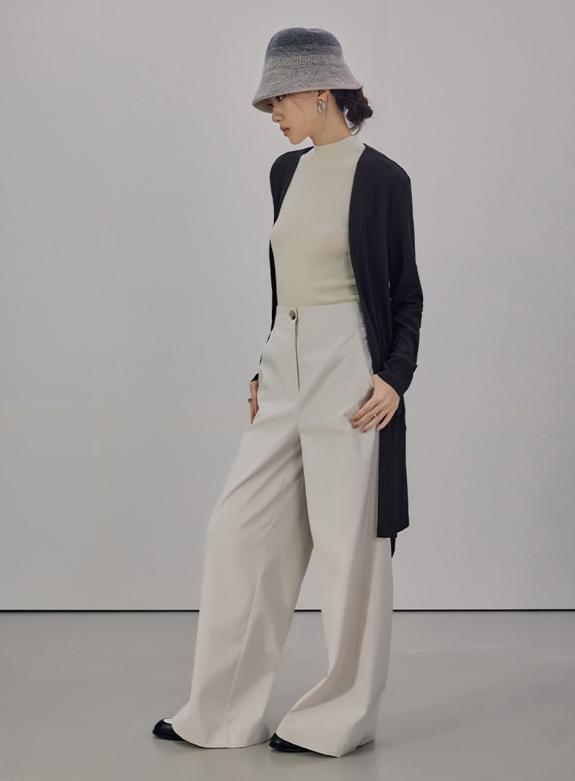 舒適坑條長版外套